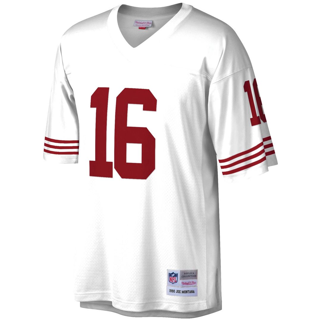 Men's San Francisco 49ers Joe Montana Mitchell & Ness White 1990 Legacy Replica Jersey