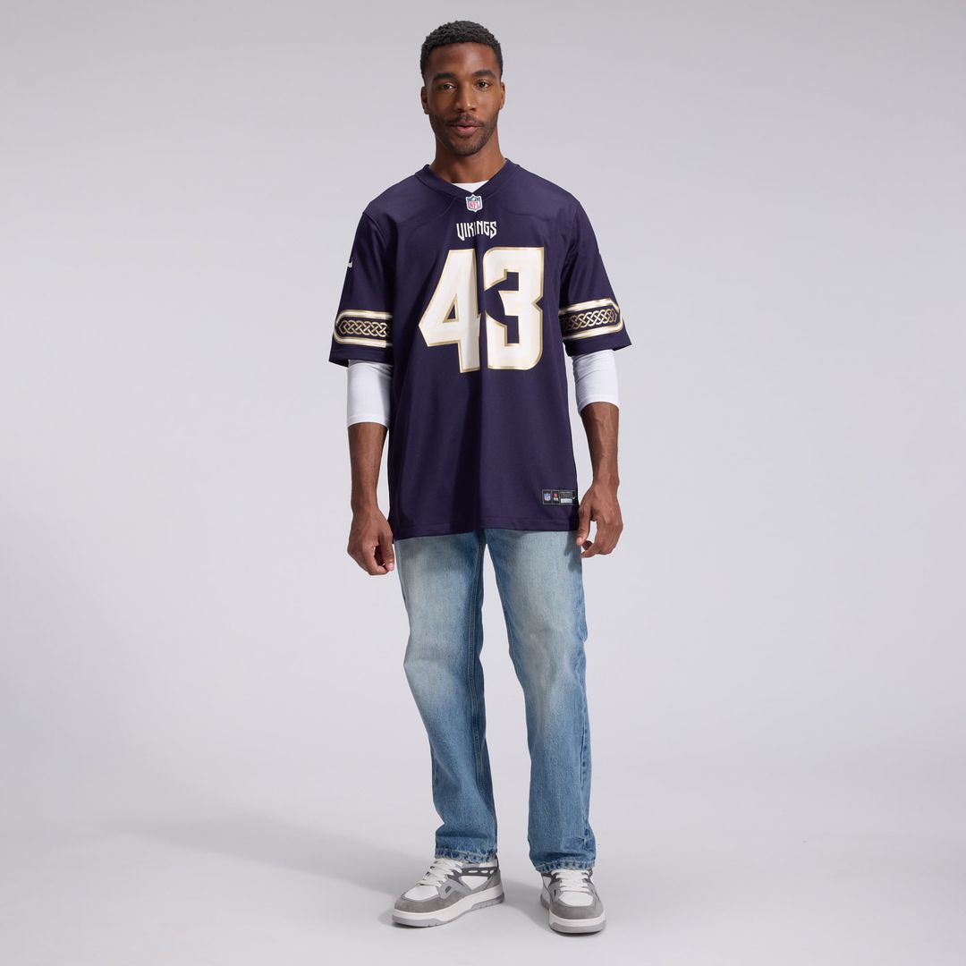 Men's Minnesota Vikings Andrew Van Ginkel Nike Purple 2026 Rivalries Collection Game Jersey