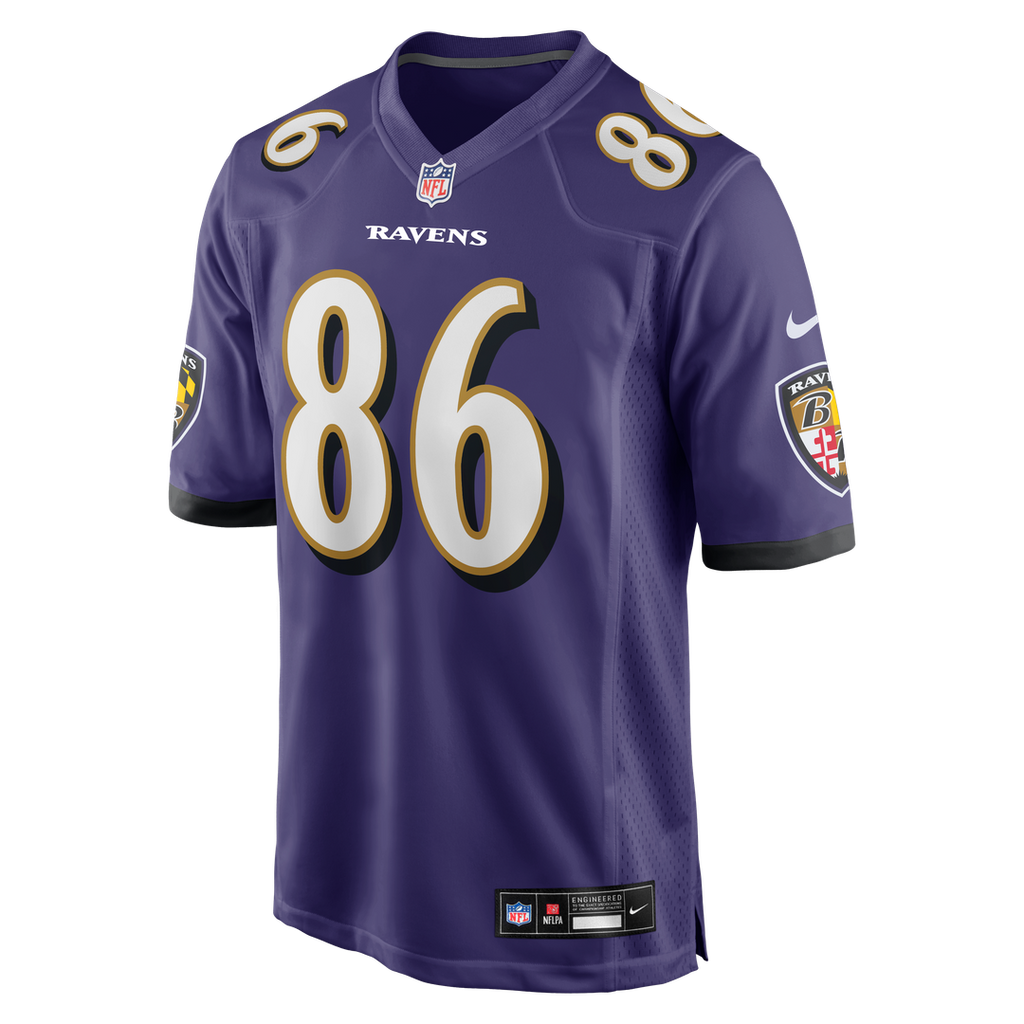 Men's Baltimore Ravens Cornelius Johnson Nike  Purple Team Game Jersey