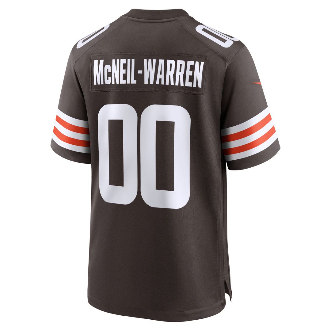 Men's Cleveland Browns Emmanuel McNeil-Warren Nike Brown Game Jersey