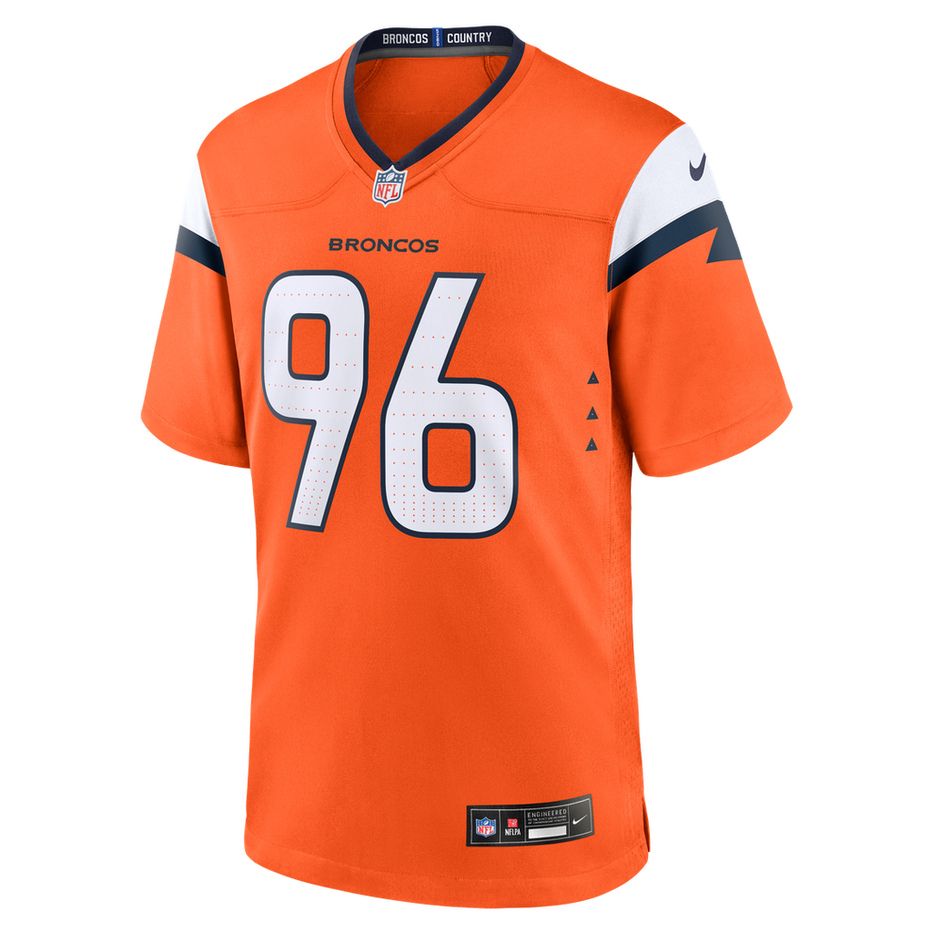Men's Denver Broncos Eyioma Uwazurike Nike  Orange Team Game Jersey