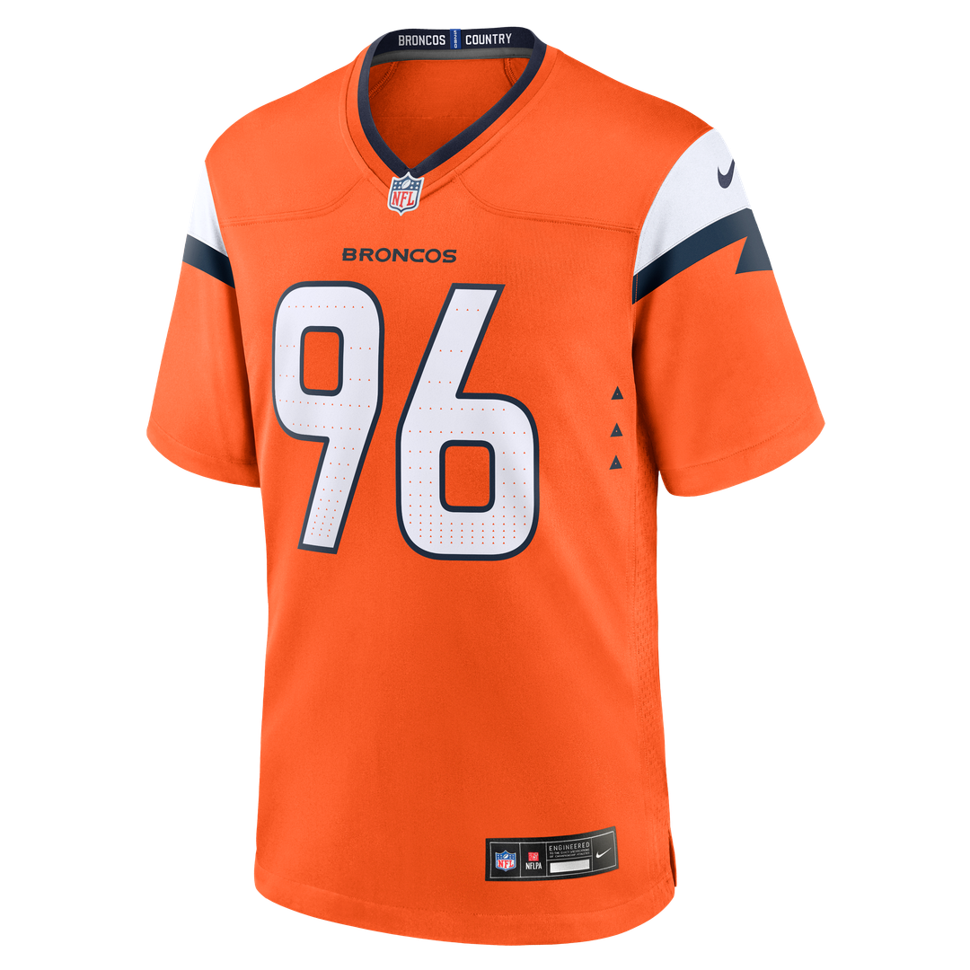 Men's Denver Broncos Eyioma Uwazurike Nike  Orange Team Game Jersey
