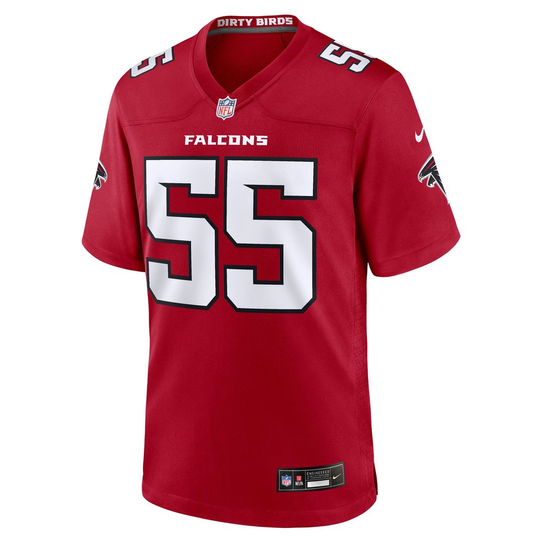 Men's Atlanta Falcons Za'Darius Smith Nike Red Team Game Jersey