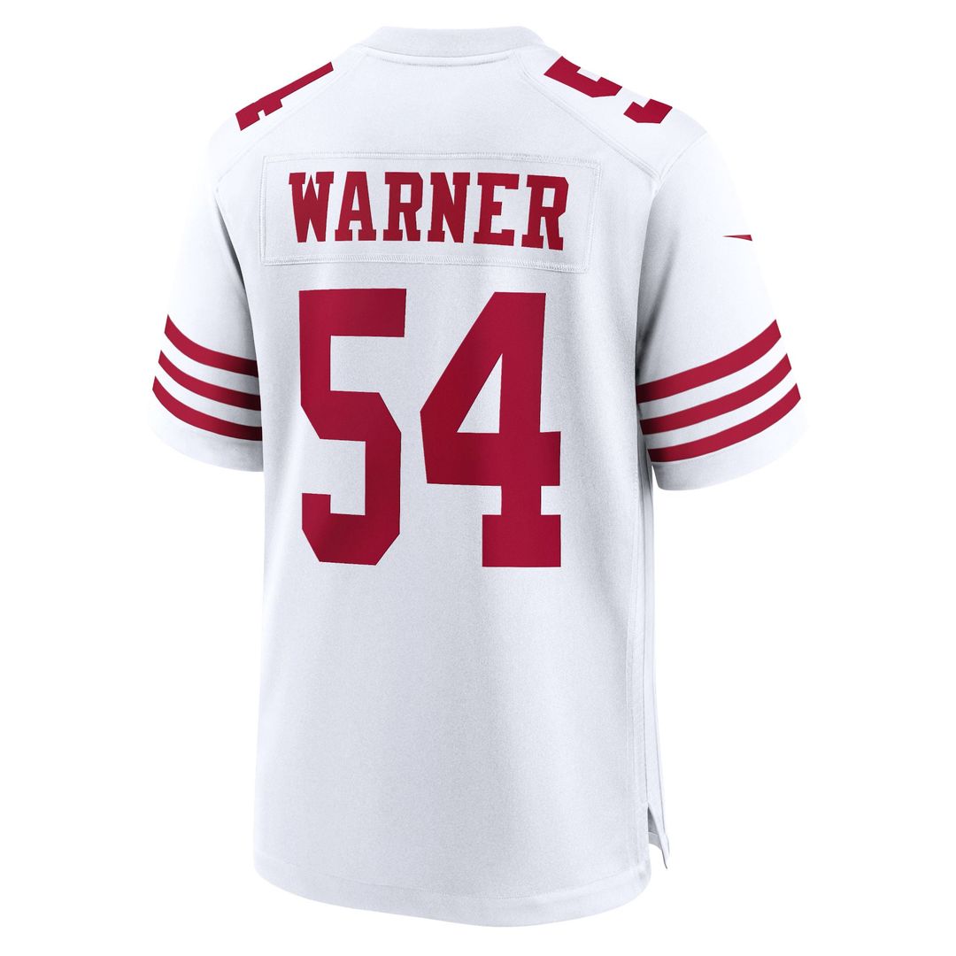 Men's San Francisco 49ers Fred Warner Nike Scarlet Team Game Player Jersey