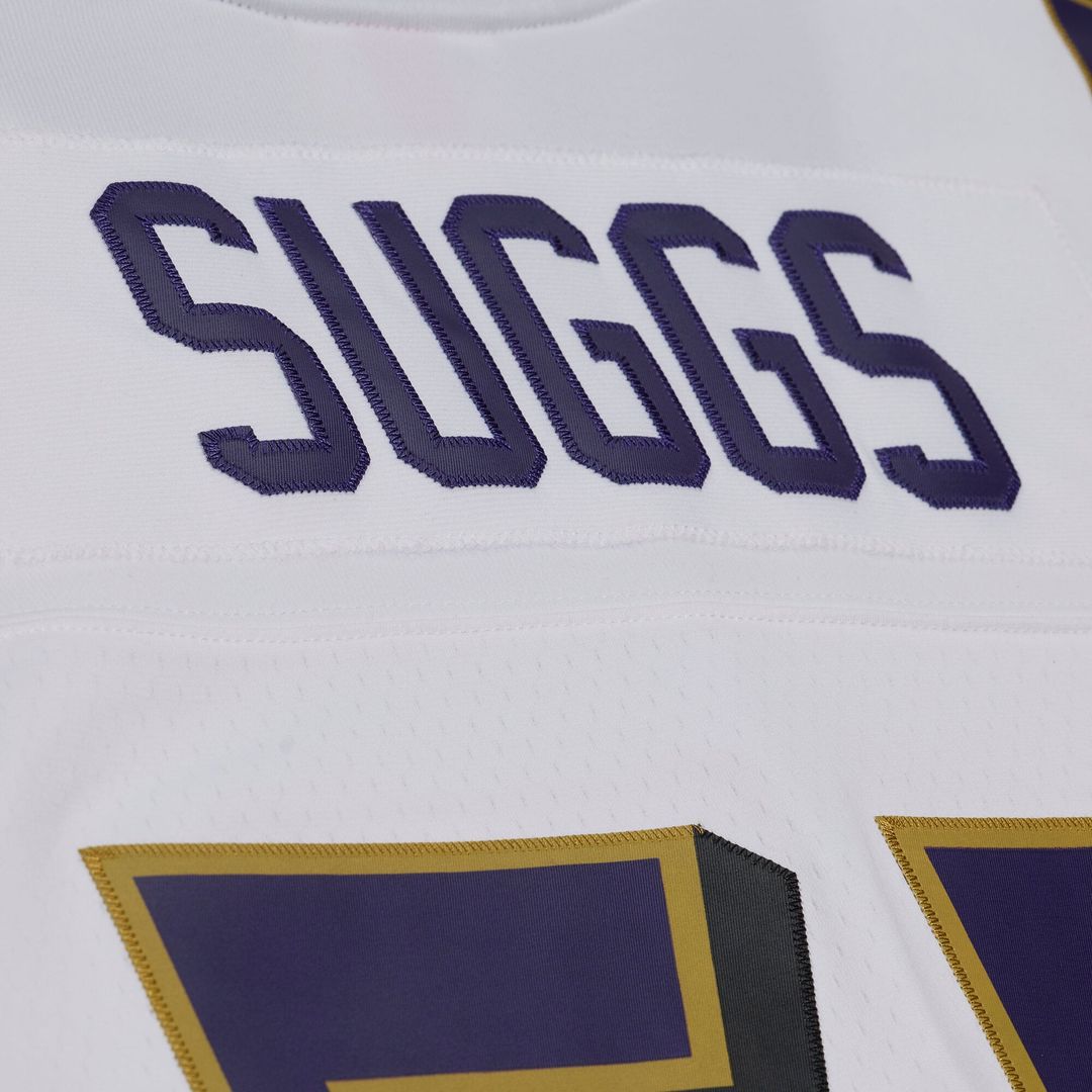 Men's Baltimore Ravens Terrell Suggs Mitchell & Ness White 2003 Legacy Replica Player Jersey