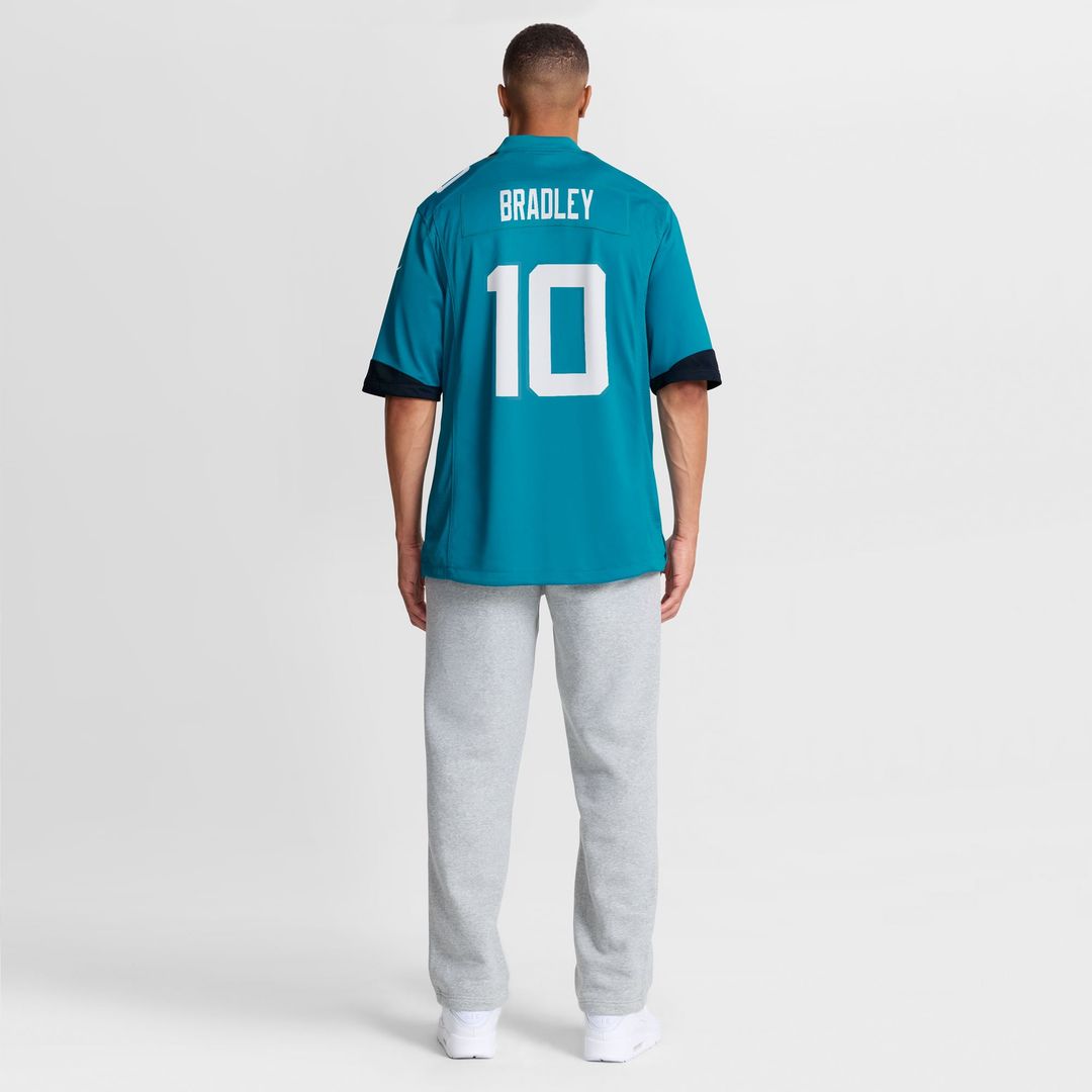 Men's Jacksonville Jaguars Carter Bradley Nike  Teal Team Game Jersey