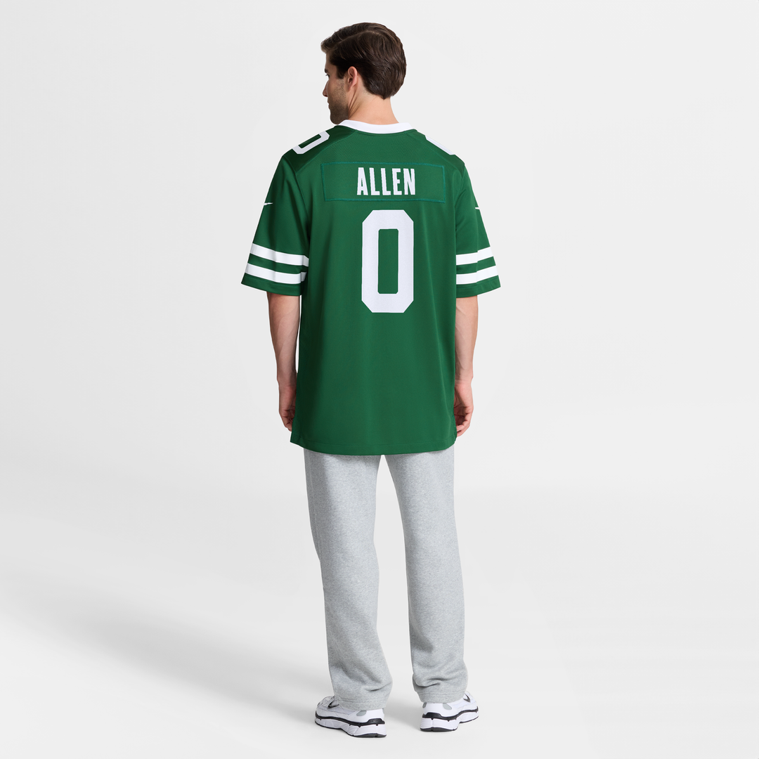 Men's New York Jets Braelon Allen Nike Legacy Green Game Jersey