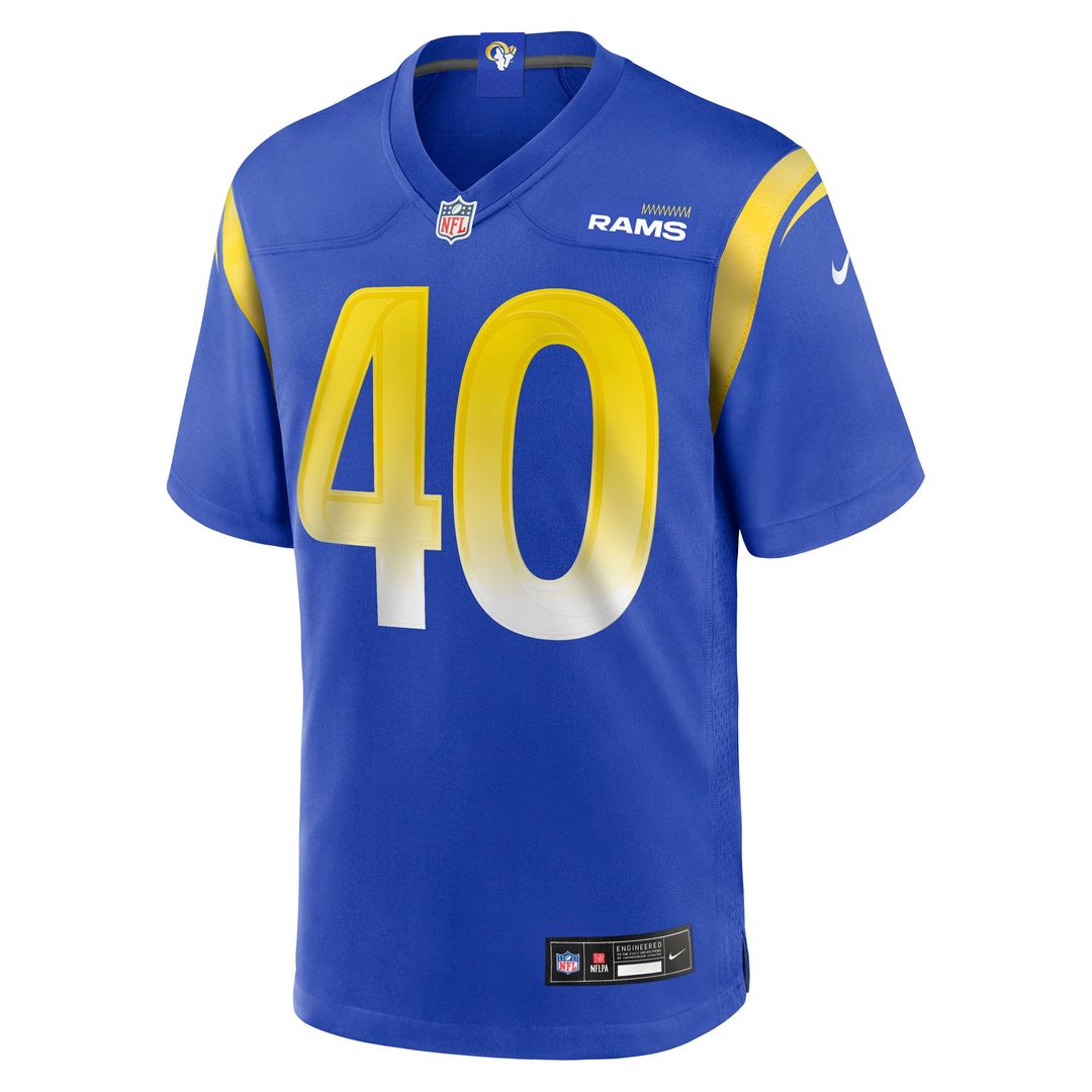 Men's Los Angeles Rams Jesse Luketa Nike  Royal Team Game Jersey