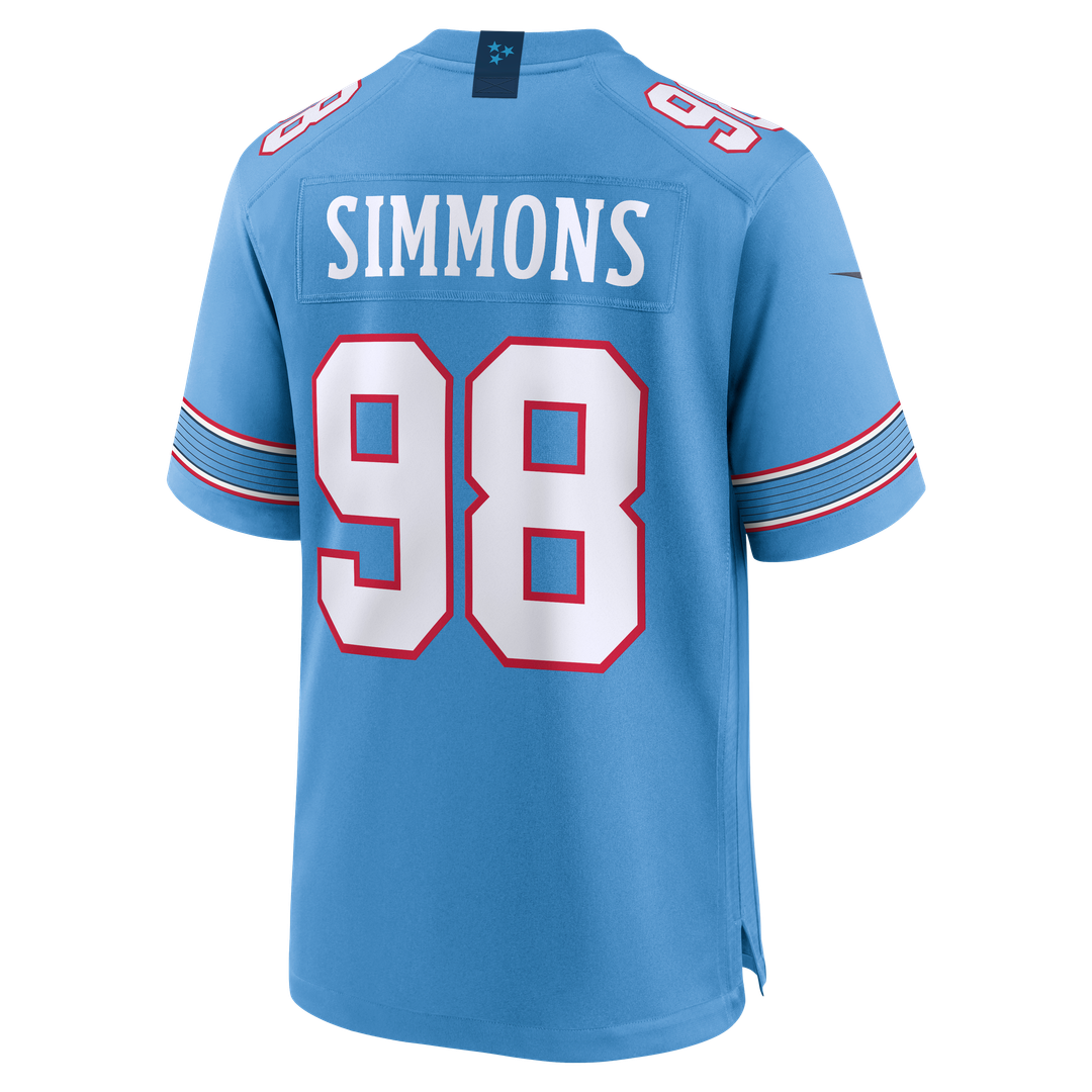 Men's Tennessee Titans Jeffery Simmons Nike Light Blue Game Jersey