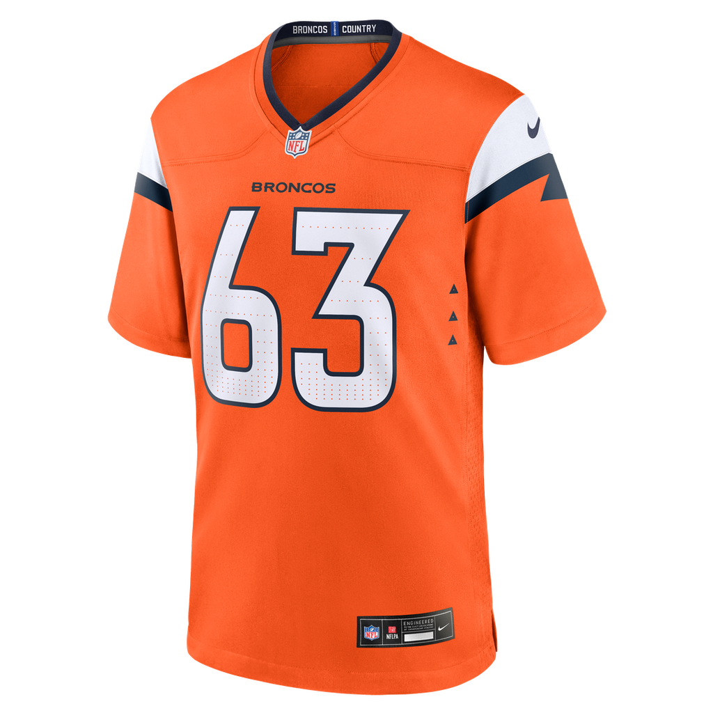 Men's Denver Broncos Alex Palczewski Nike  Orange Team Game Jersey