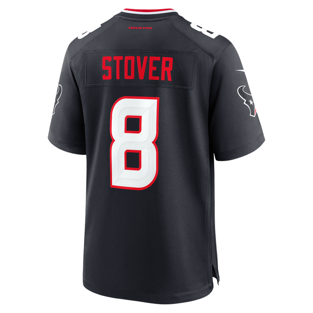 Men's Houston Texans Cade Stover Nike  Navy Team Game Jersey