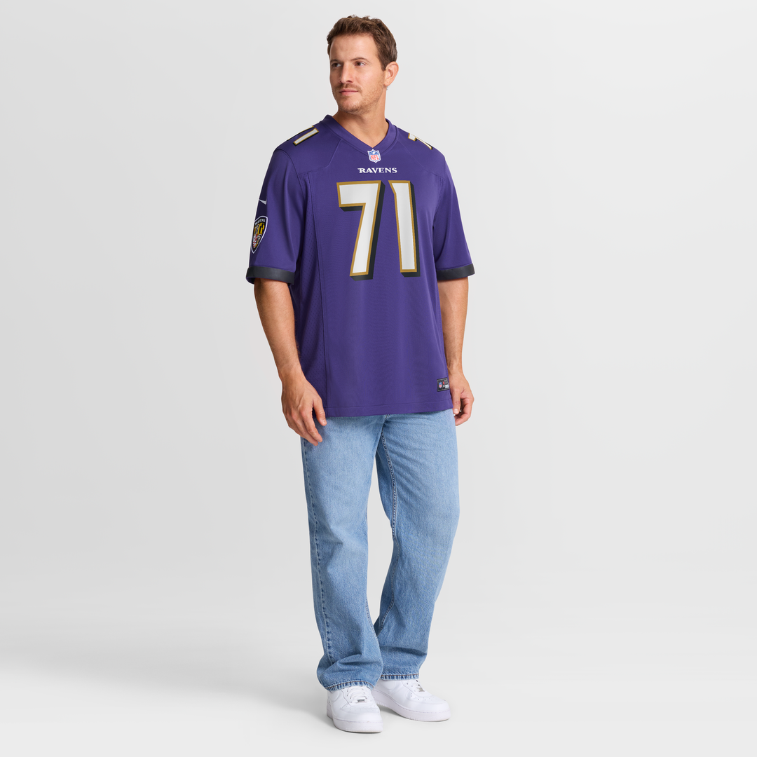 Men's Baltimore Ravens Carson Vinson Nike  Purple Team Game Jersey