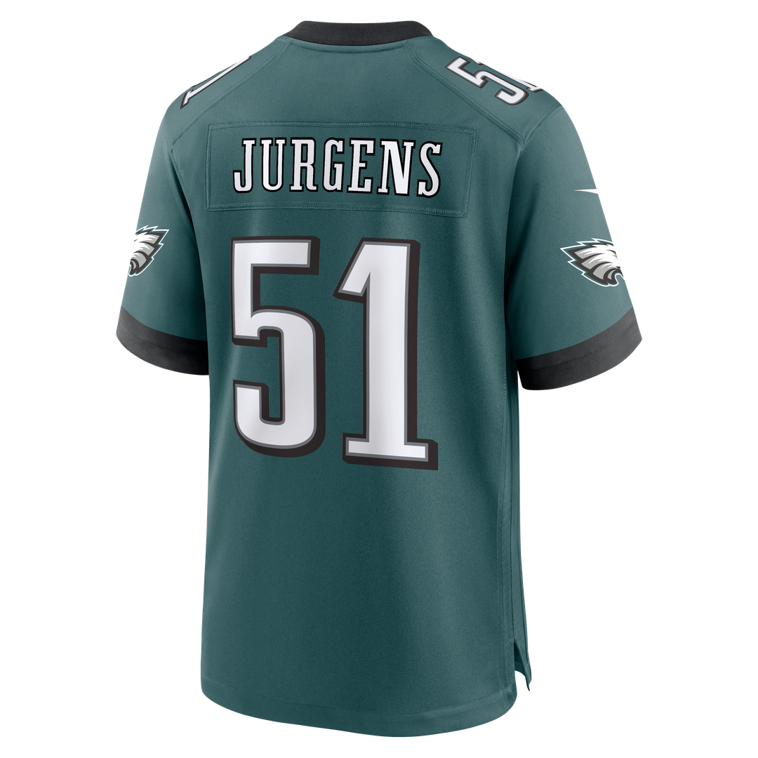 Men's Philadelphia Eagles Cam Jurgens Nike  Midnight Green Team Game Jersey