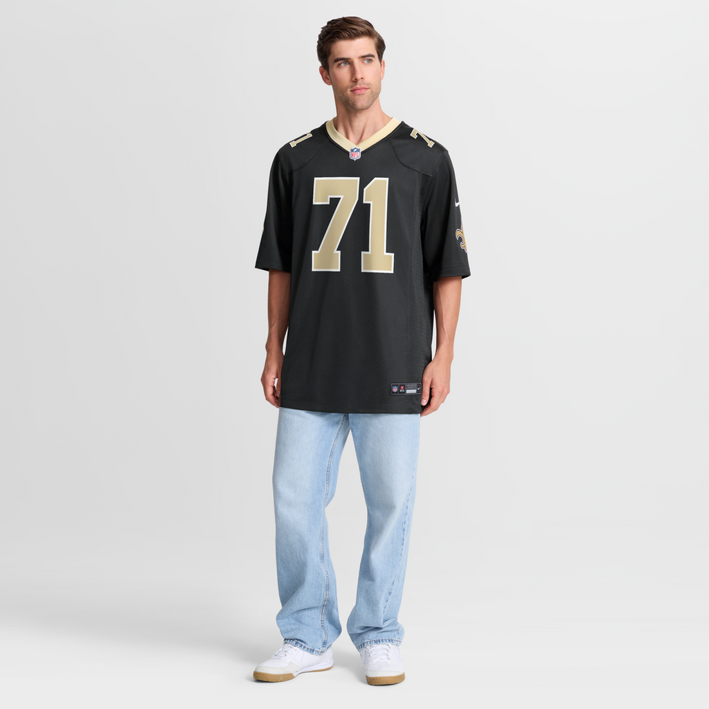 Men's New Orleans Saints Kelvin Banks Jr. Nike Black Game Player Jersey