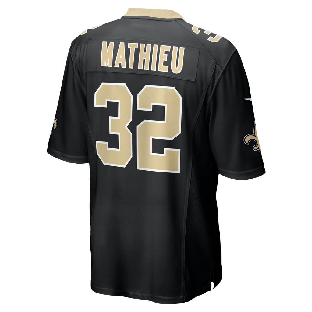 Men's New Orleans Saints Tyrann Mathieu Nike Black Game Jersey