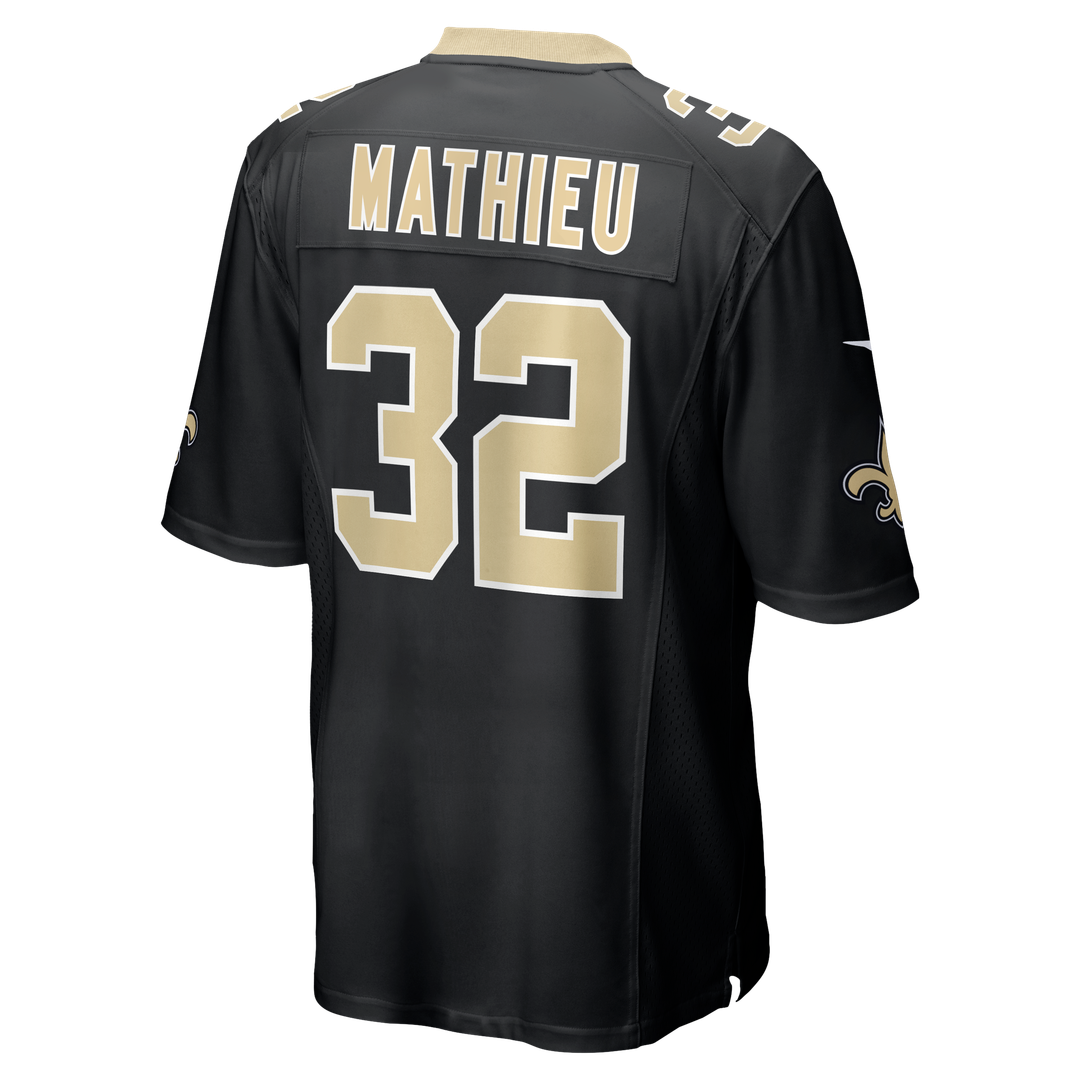 Men's New Orleans Saints Tyrann Mathieu Nike Black Game Jersey