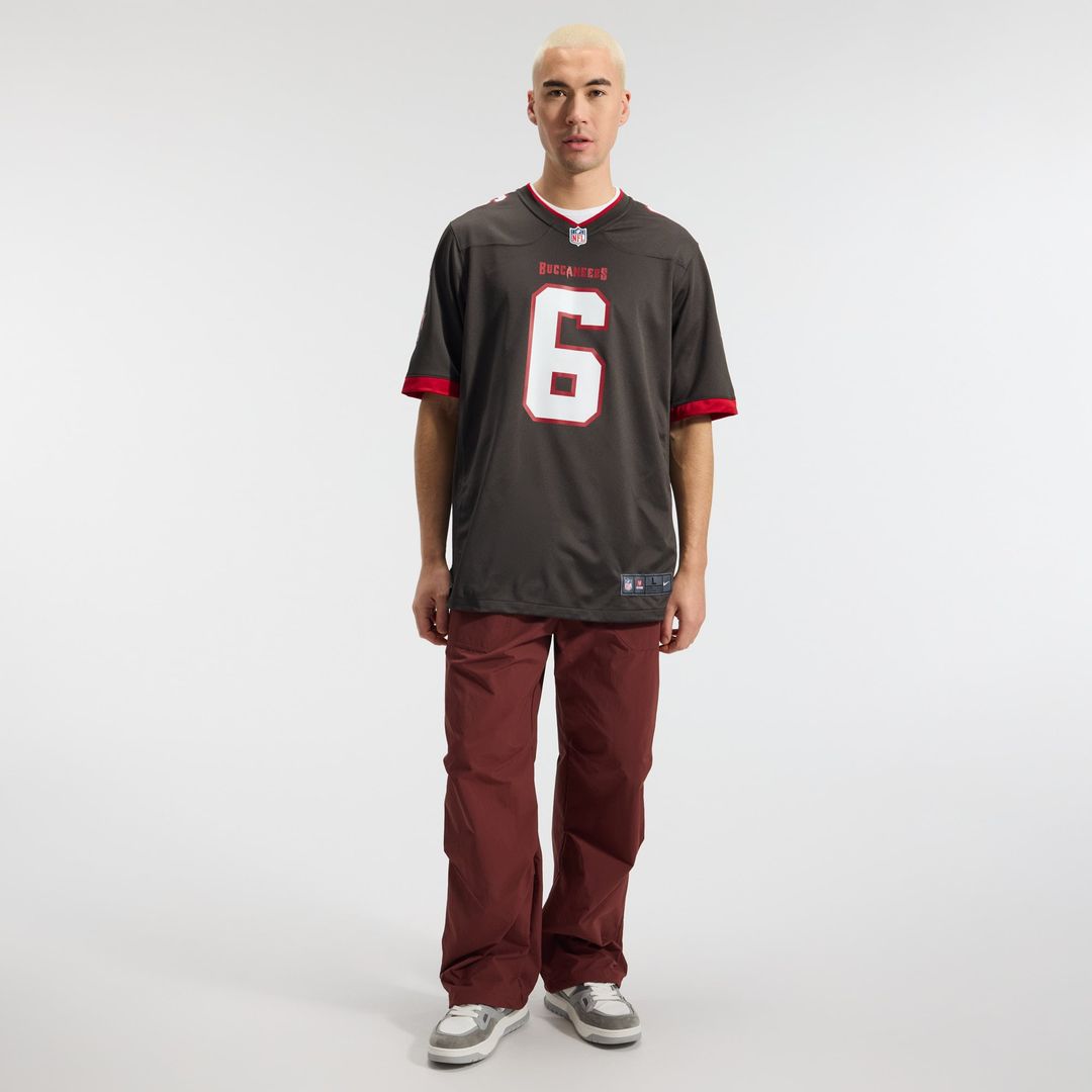Men's Tampa Bay Buccaneers Baker Mayfield Nike Pewter Alternate Game Player Jersey