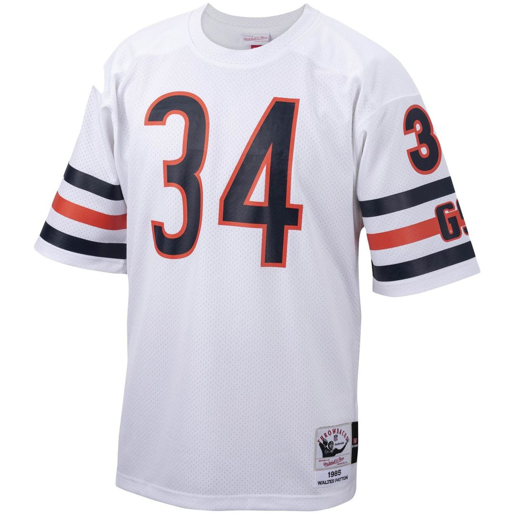 Men's Chicago Bears 1985 Walter Payton Mitchell & Ness White Authentic Throwback Retired Player Jersey