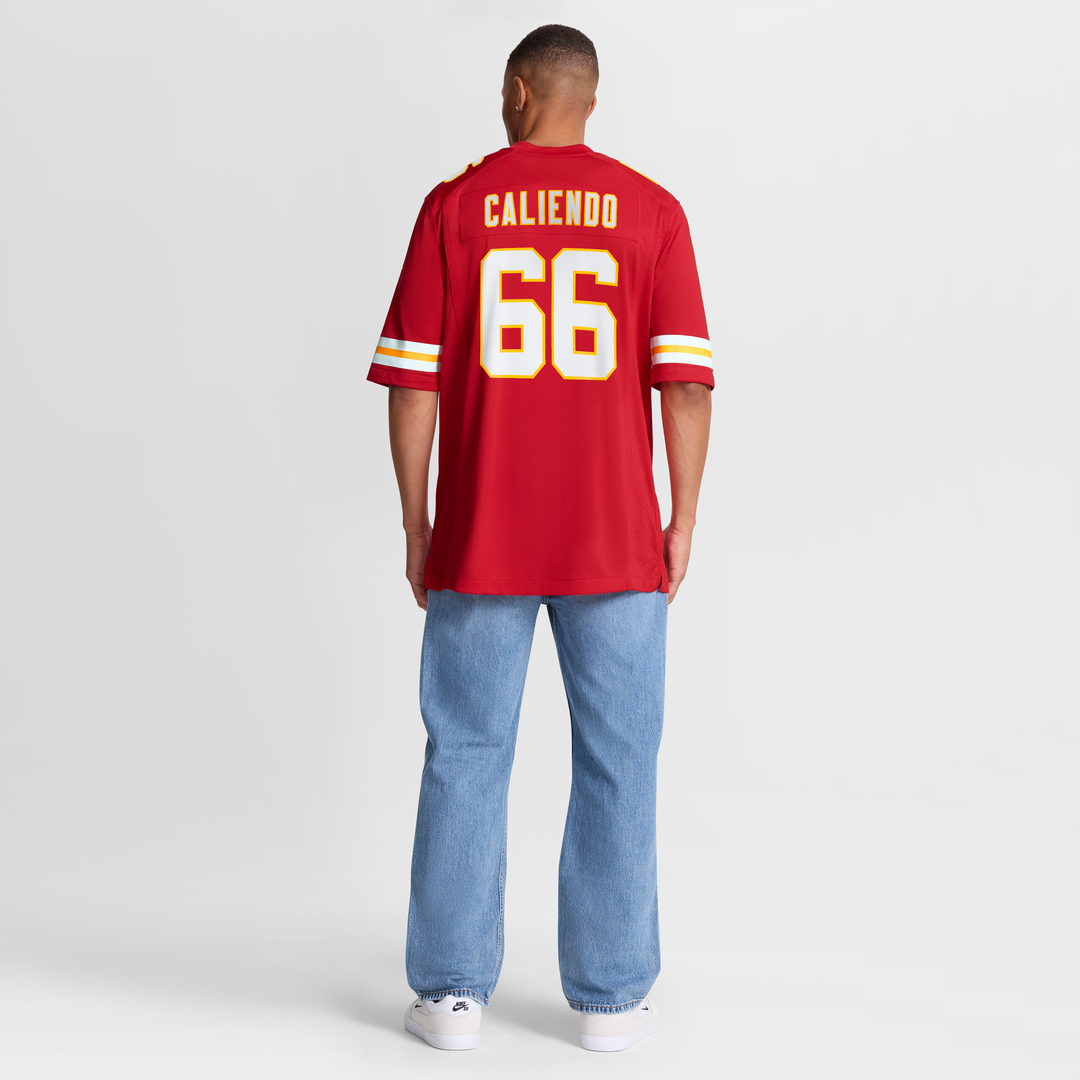 Men's Kansas City Chiefs Mike Caliendo Nike Red Game Player Jersey