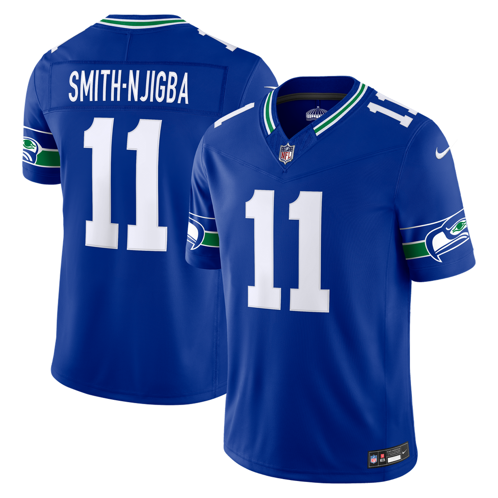 Men's Seattle Seahawks Jaxon Smith-Njigba Nike Royal Alternate Vapor F.U.S.E. Stitched Limited Jersey