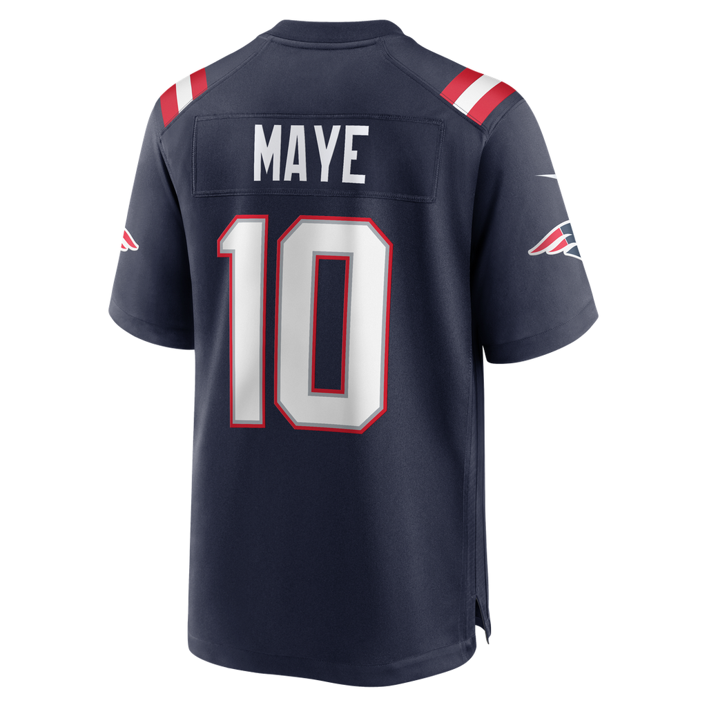 Men's New England Patriots Drake Maye Nike White  Player Game Jersey