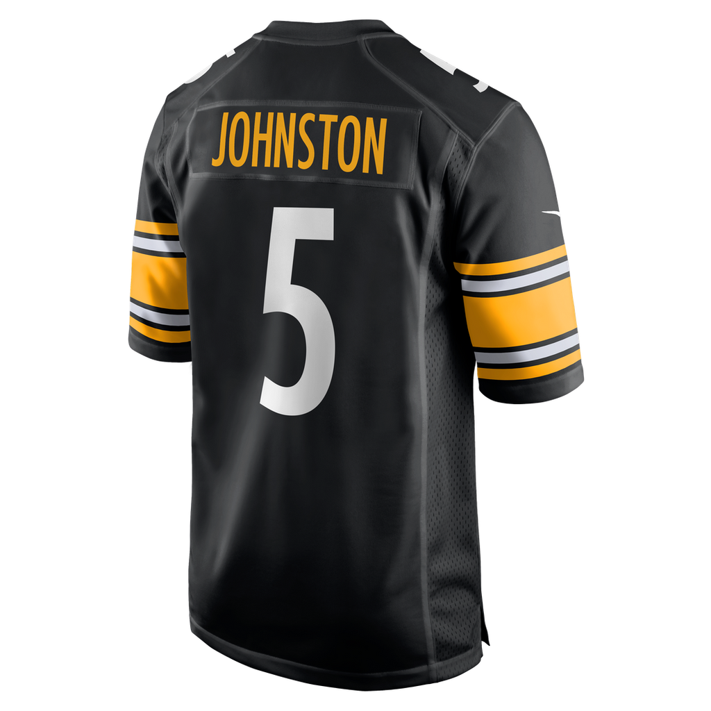 Men's Pittsburgh Steelers Cameron Johnston Nike  Black  Game Jersey