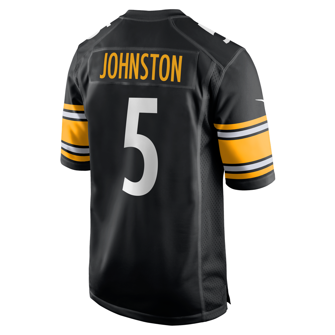 Men's Pittsburgh Steelers Cameron Johnston Nike  Black  Game Jersey