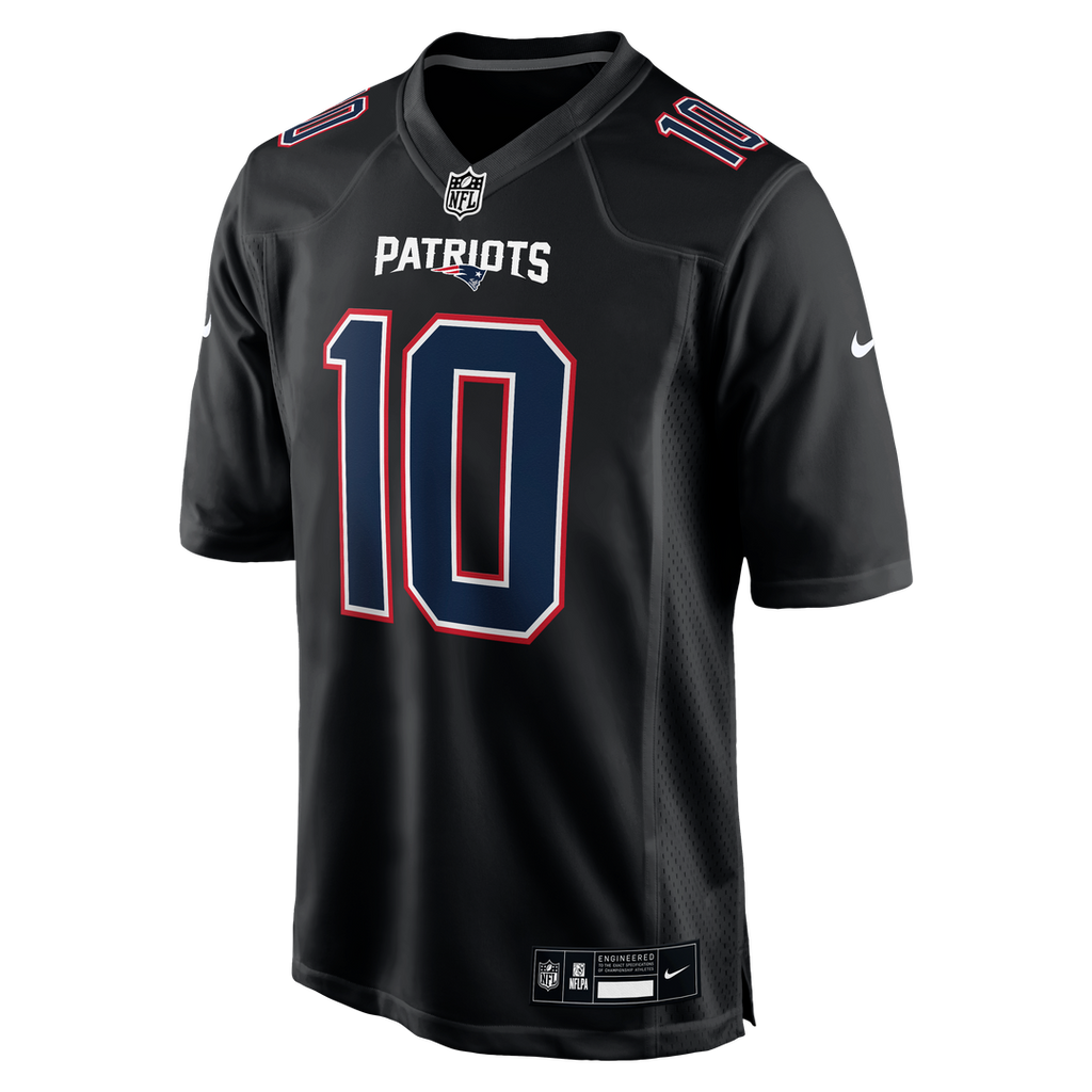 Men's New England Patriots Drake Maye Nike Tundra White Game Jersey