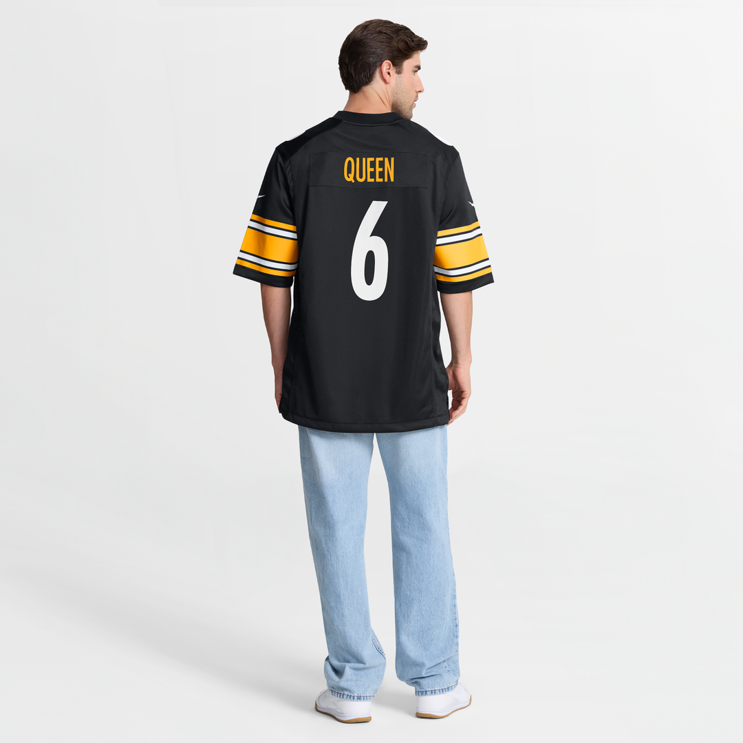 Men's Pittsburgh Steelers Patrick Queen Nike Gold Alternate 1933 Throwback Game Jersey
