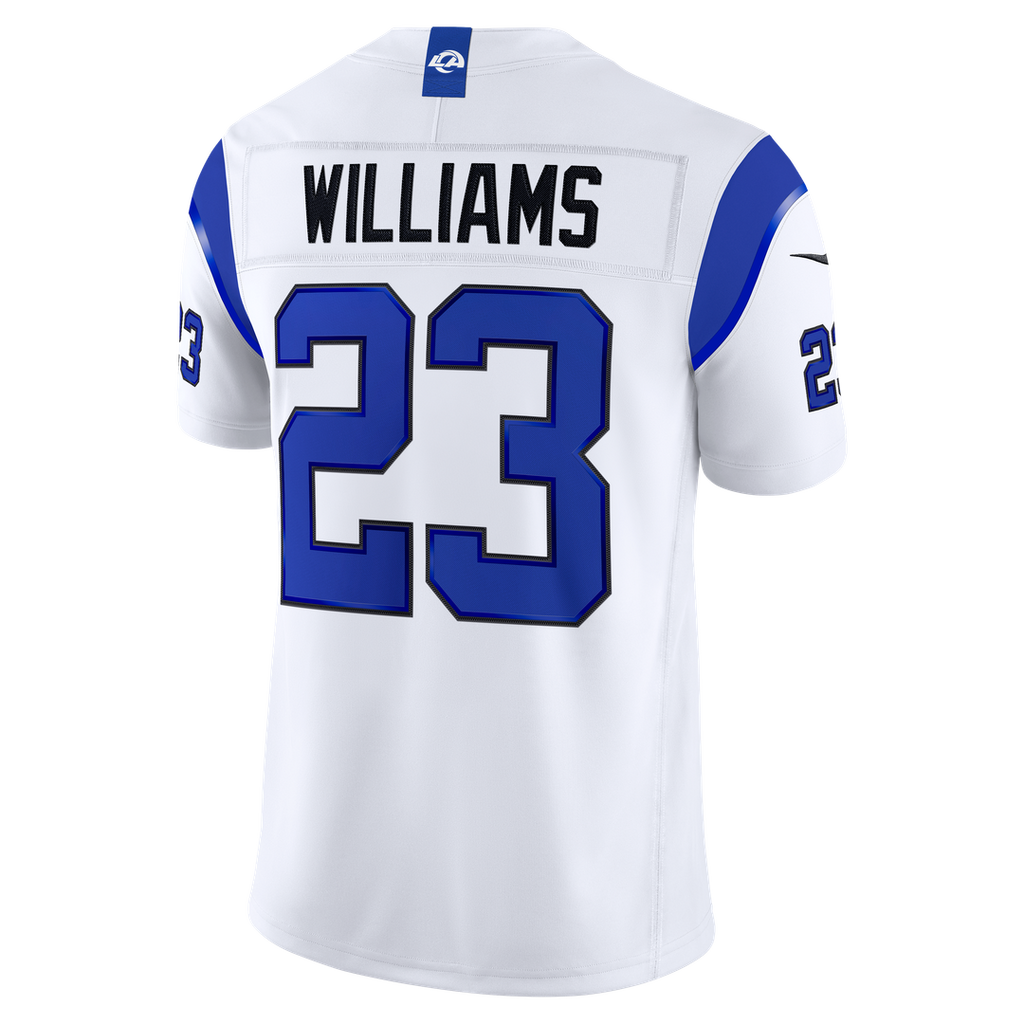 Men's Los Angeles Rams Kyren Williams Nike Fearsome White Vapor F.U.S.E. Stitched Limited Jersey