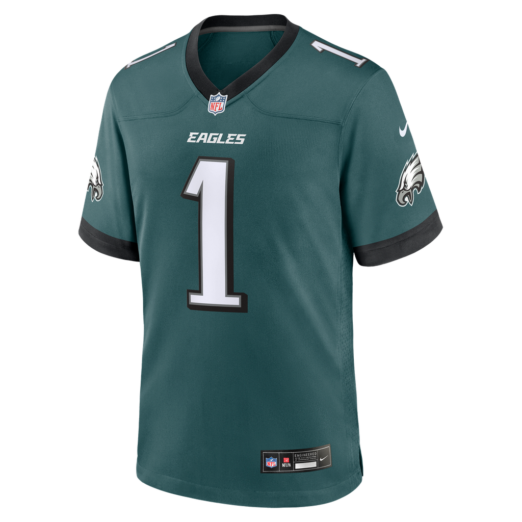 Men's Philadelphia Eagles Jalen Hurts Nike  Black Alternate Game Jersey