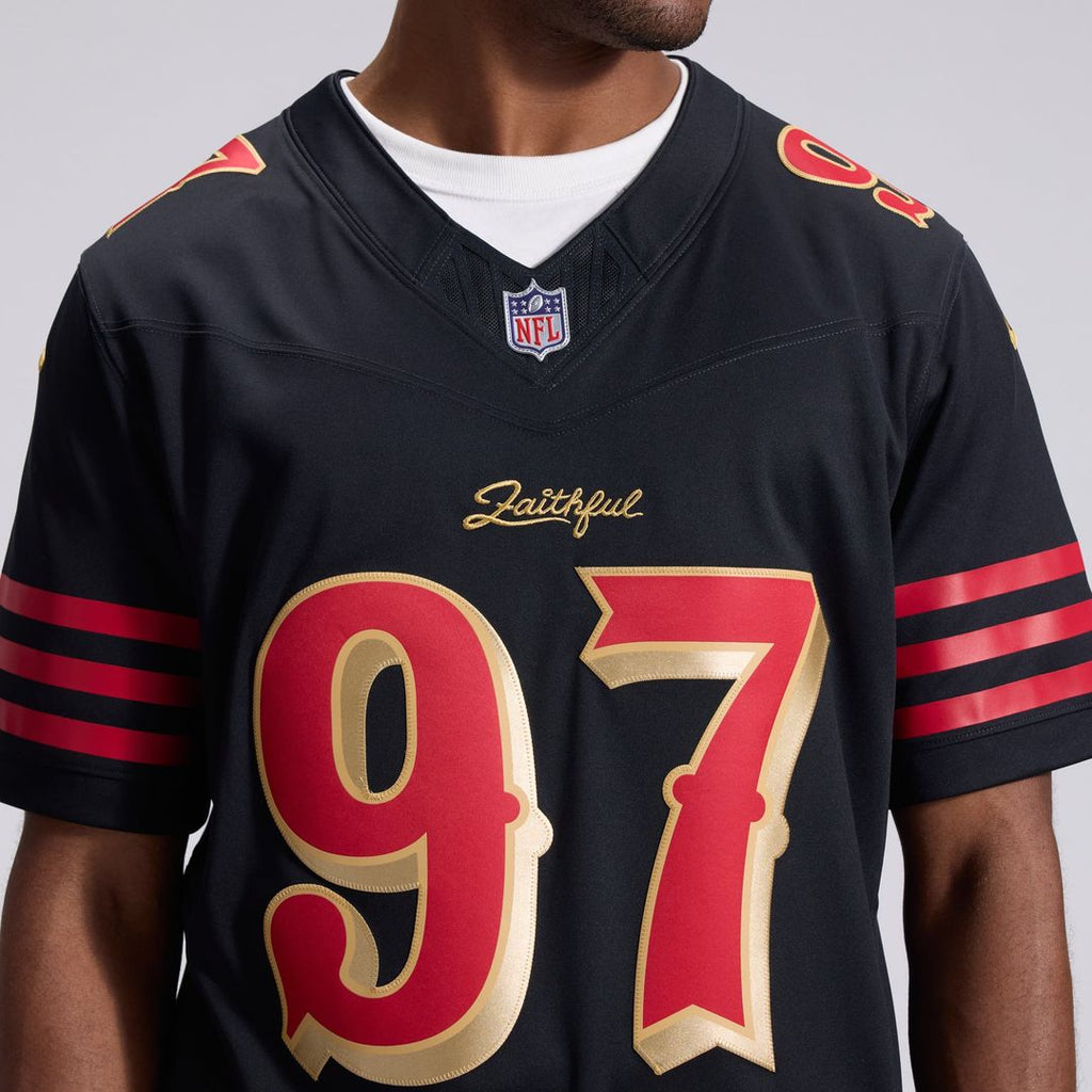 Men's San Francisco 49ers Nick Bosa Nike Black Rivalries Collection Stitched Limited Jersey