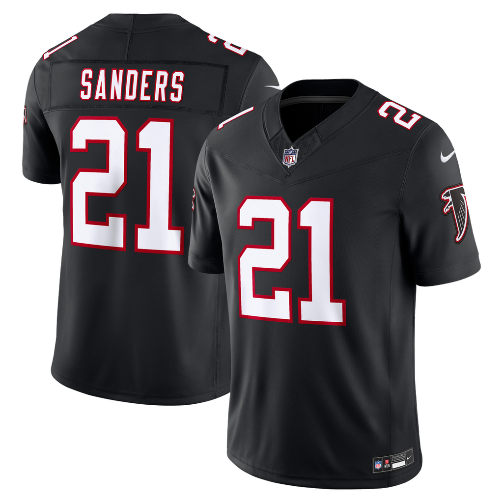 Men's Atlanta Falcons Deion Sanders Nike Black Alternate Throwback Vapor F.U.S.E. Stitched Retired Limited Jersey