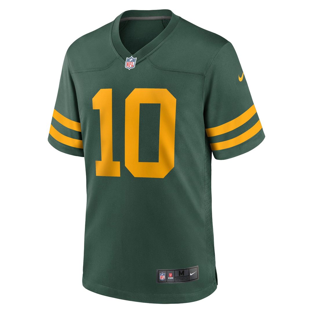 Men's Green Bay Packers Jordan Love Nike  Green Alternate Game Jersey