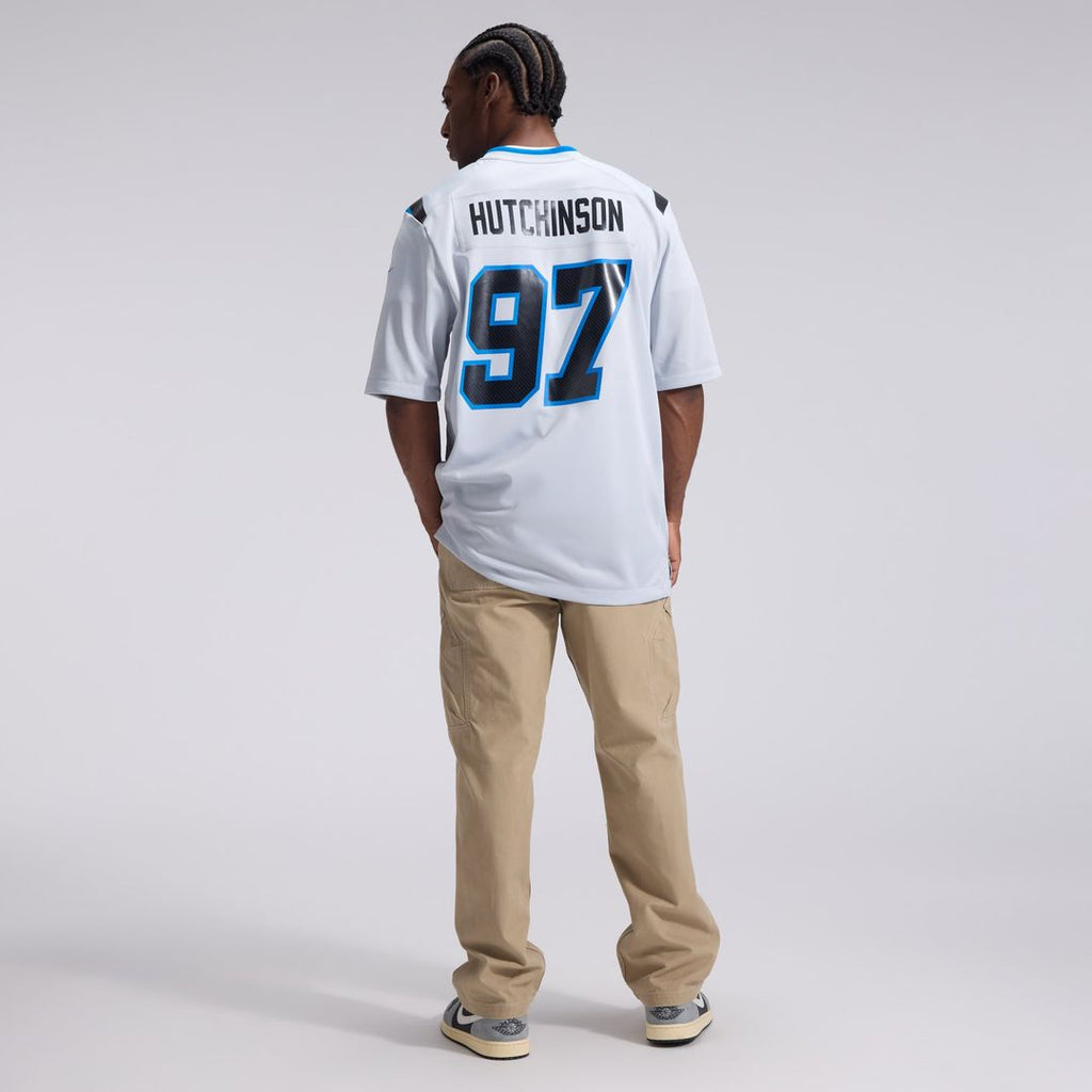 Men's Detroit Lions Aidan Hutchinson Nike Silver 2026 Rivalries Collection Game Jersey