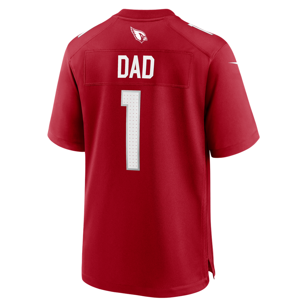 Men's Arizona Cardinals Number 1 Dad Nike Cardinal Game Jersey