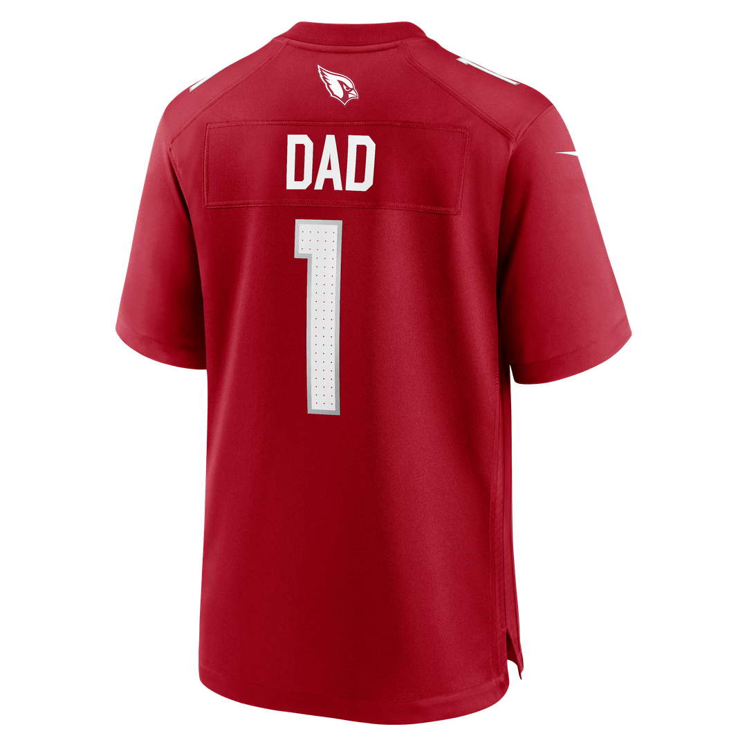Men's Arizona Cardinals Number 1 Dad Nike Cardinal Game Jersey