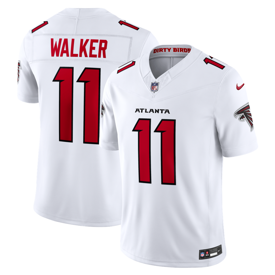 Men's Atlanta Falcons Jalon Walker Nike White Vapor F.U.S.E. Stitched Limited Jersey