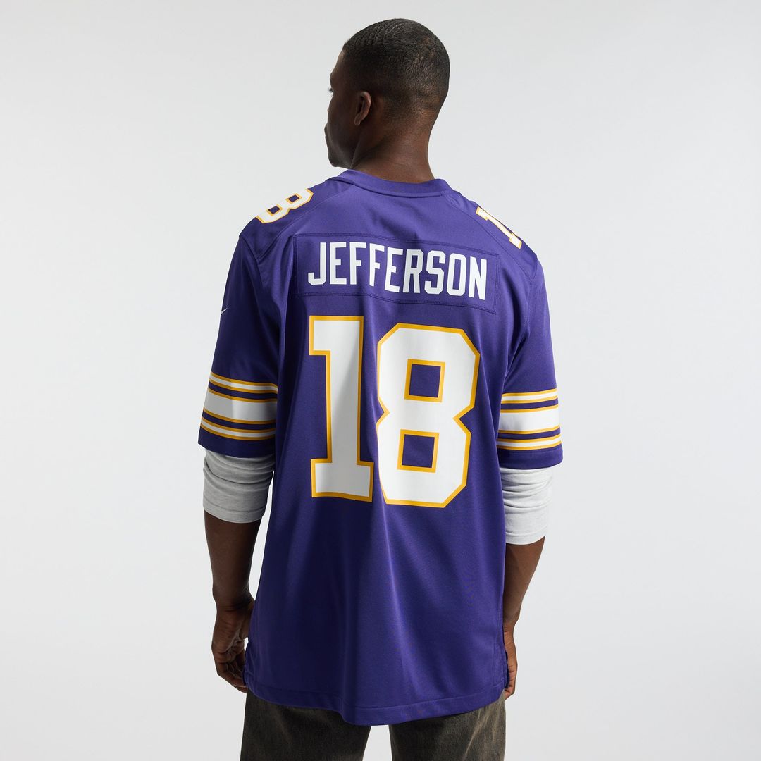 Men's Minnesota Vikings Justin Jefferson Nike White Alternate Game Player Jersey
