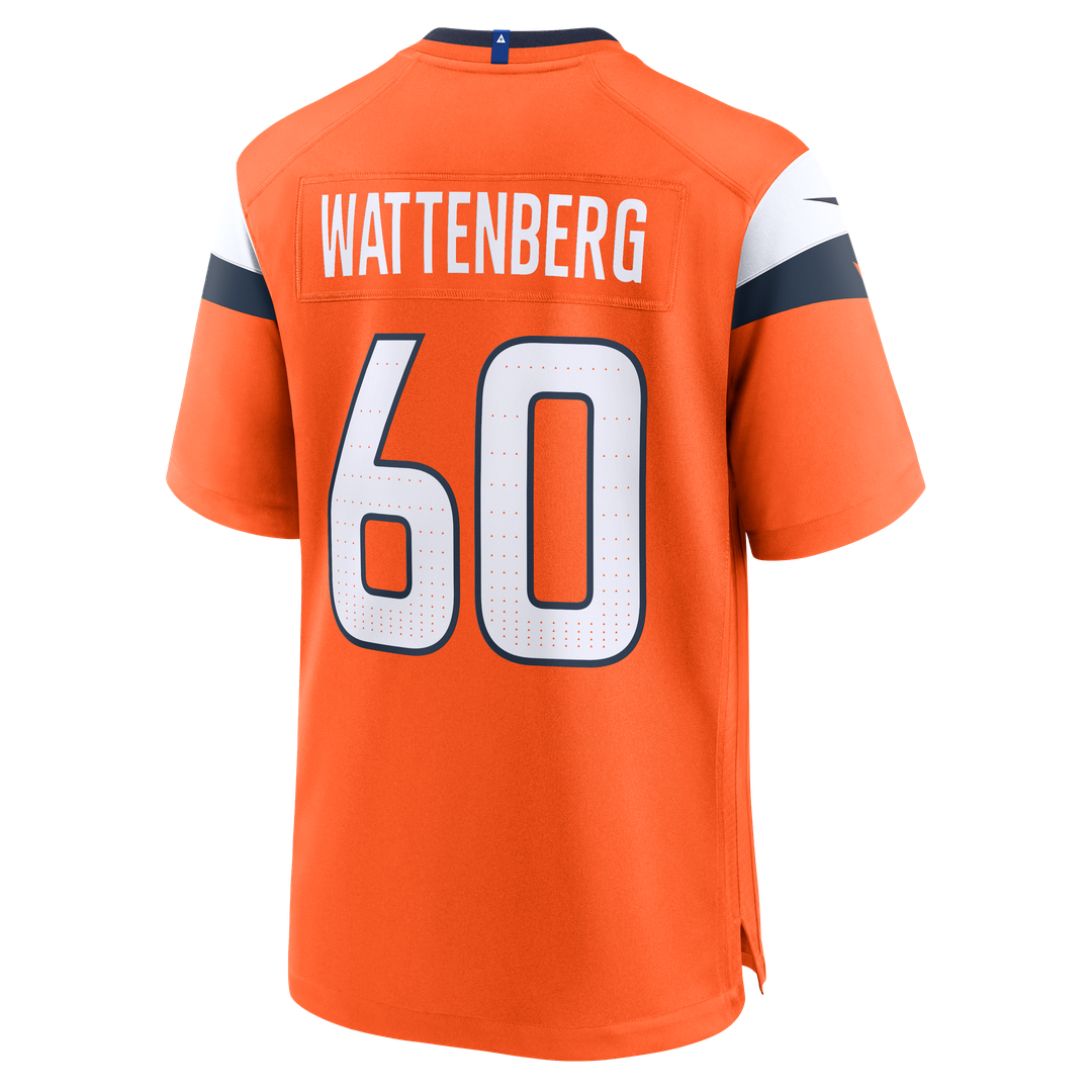 Men's Denver Broncos Luke Wattenberg Nike  Orange Team Game Jersey