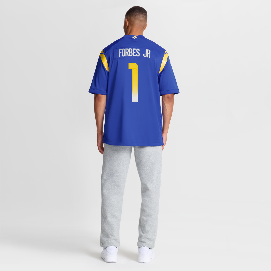 Men's Los Angeles Rams Emmanuel Forbes Jr. Nike  Royal Team Game Jersey