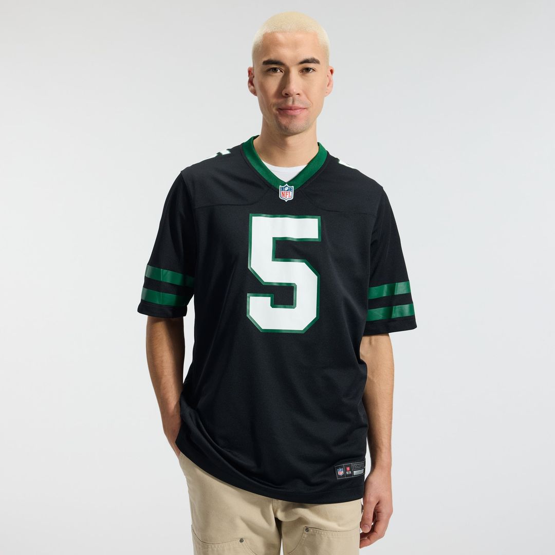 Men's New York Jets Garrett Wilson Nike Legacy White Game Jersey