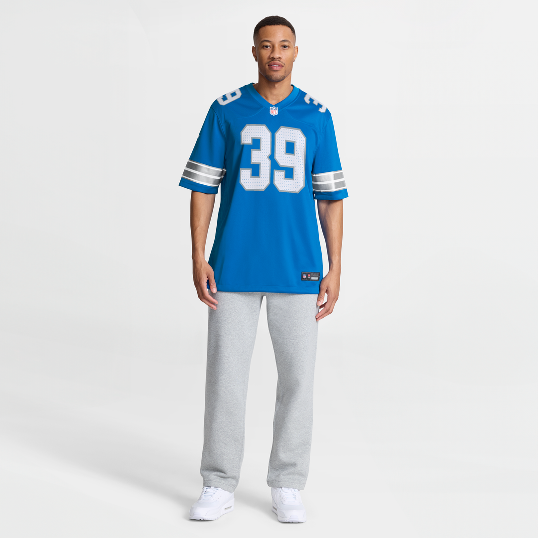 Men's Detroit Lions Jake Bates Nike  Blue Team Game Jersey