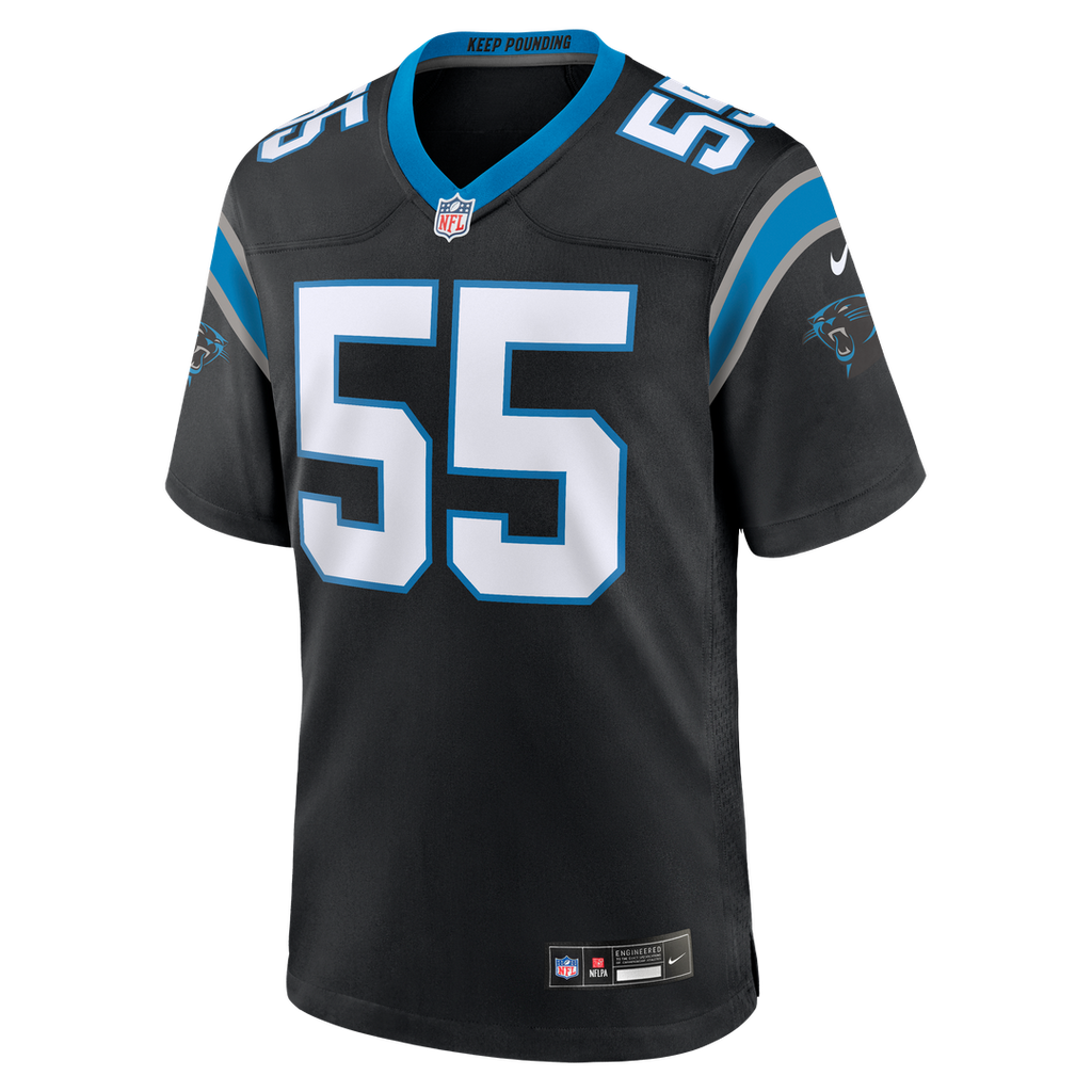 Men's Carolina Panthers Devin Lloyd Nike Black Team Game Jersey