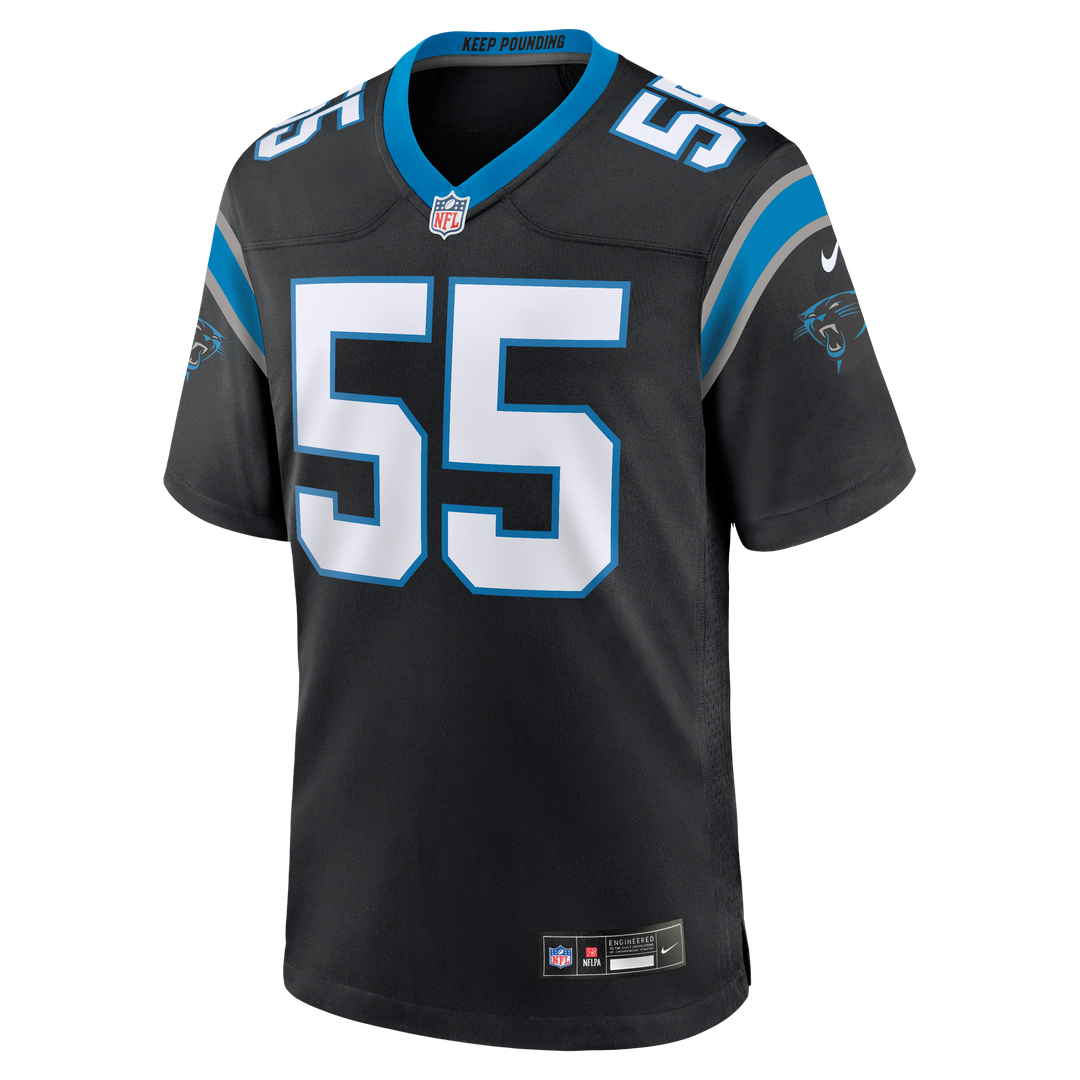 Men's Carolina Panthers Devin Lloyd Nike Black Team Game Jersey