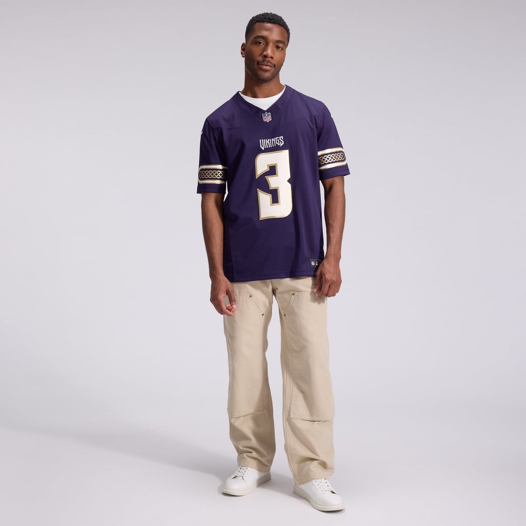Men's Minnesota Vikings Jordan Addison Nike Purple 2026 Rivalries Collection Stitched Limited Jersey