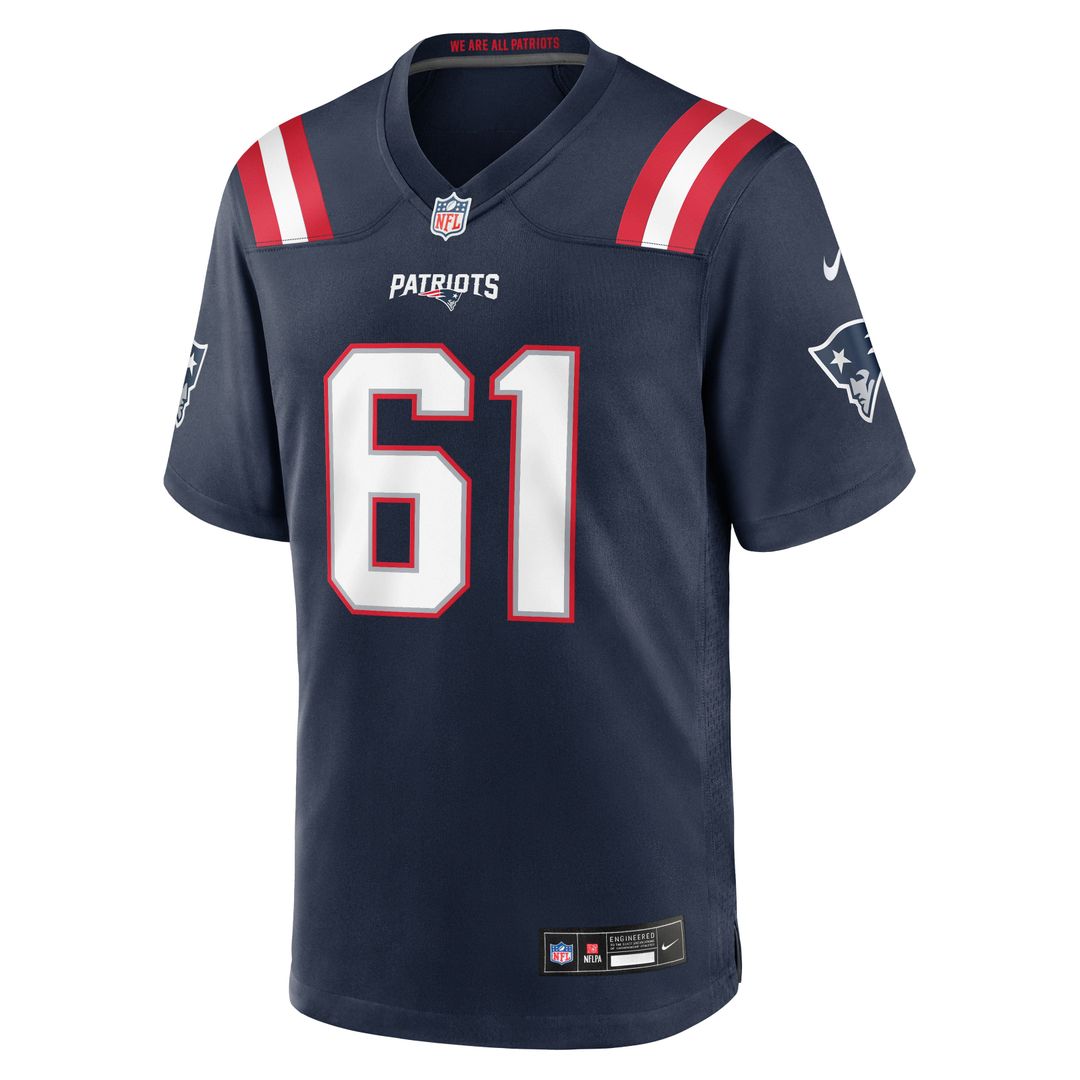 Men's New England Patriots Darrian Dalcourt Nike Navy Team Game Jersey