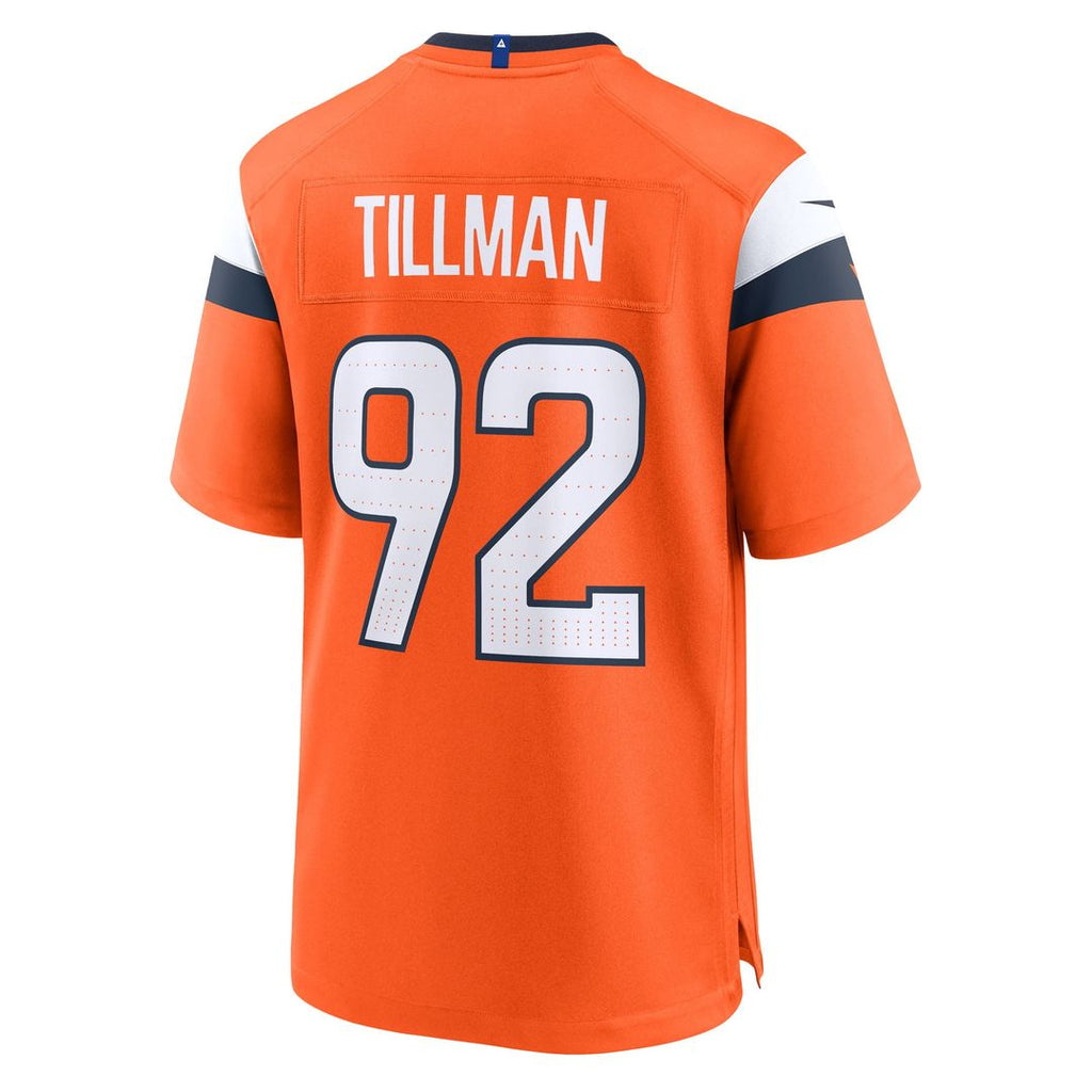 Men's Denver Broncos Dondrea Tillman Nike  Orange Team Game Jersey