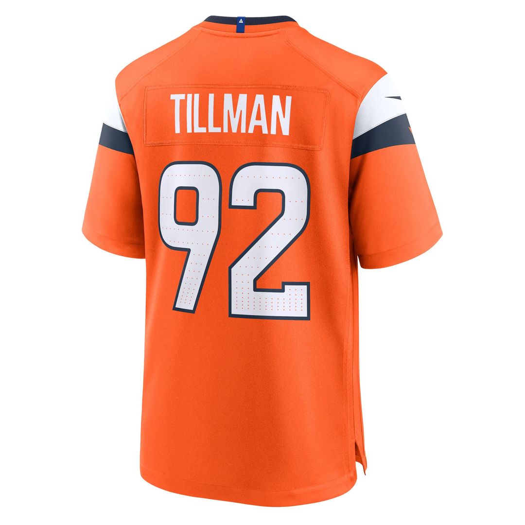 Men's Denver Broncos Dondrea Tillman Nike  Orange Team Game Jersey