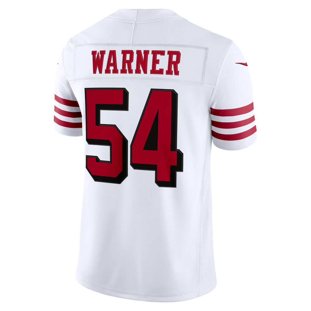 Men's San Francisco 49ers Fred Warner Nike White Alternate Vapor F.U.S.E. Stitched Limited Jersey